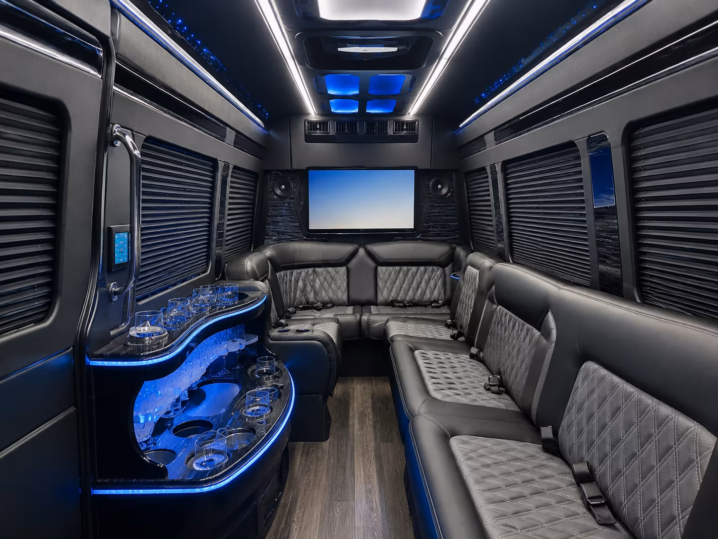 los angeles wedding transportation onboard seating